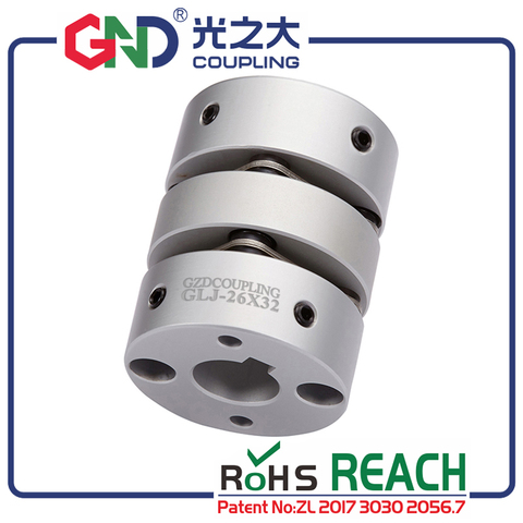 Flexible shaft coupling GND aluminum double diaphragm clamp  for CNC servomotor stepmotor motor connect kaplin CNC ► Photo 1/1