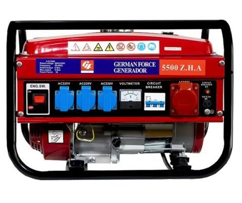 Electrical generator. Gasoline. 15 liter. 5500W (1000W + 1000W + 1000W + 2500W). Three phase and MONOFASICO ► Photo 1/2