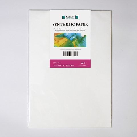 White Smooth Synthetic Paper A4 Size For Alcohol Ink Painting Artwork Decoration ► Photo 1/3