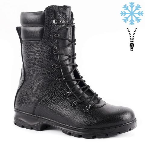 winter man ankle boots with natural fur military shoes genuine leather shoes for men army boots ► Photo 1/6