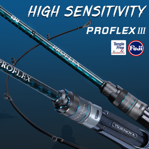 TSURINOYA 2Section Profession Bass Rod PROFLEX Ⅲ 1.95/2.01/2.10m Fast Action ML M Power High Sensitivity 2 Section Fishing Rod ► Photo 1/6