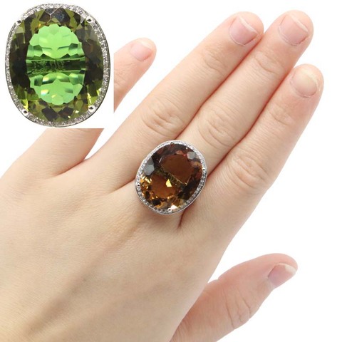 25x21mm Zultanite Big Oval 22x18mm Created Color Changing Spinel Bright Zircon Dating Silver Rings ► Photo 1/3