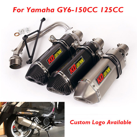 GY6 Motorcycle Exhaust System Muffler Baffle with DB Killer Connection Link Pipe for Yamaha GY6 125cc 150cc ► Photo 1/6