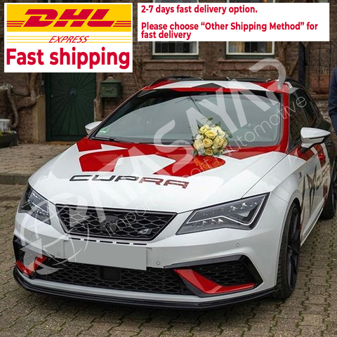 SEAT LEON MK3 FACELIFT CUPRA 2017 2022 Car Front Bumper Lip 3 pcs  Glossy Black Splitter Diffuser Lip Body Kit Spoiler Bumpers ► Photo 1/6