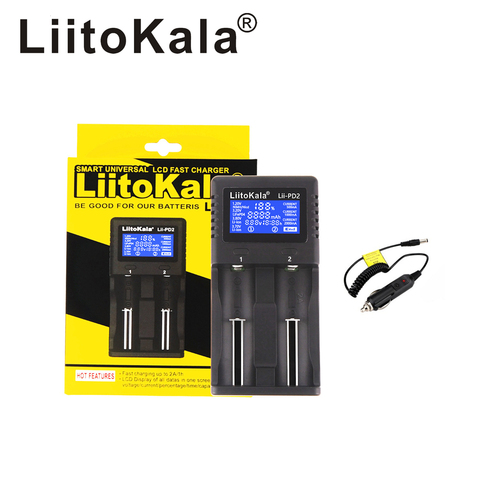 2022 LiitoKala Lii-PD2 Lii-PD4 LCD Smart 18650 Battery Charger Li-ion 18650 14500 16340 26650 21700 26700 LCD Battery Charger ► Photo 1/6