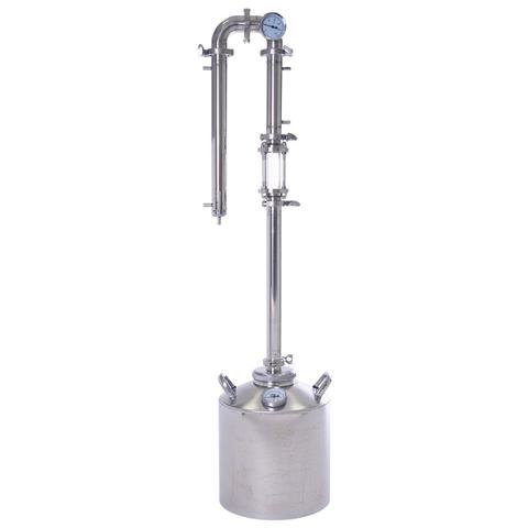 Moonshine apparatus, ректификатор, ректификационная column with диоптром, перегонный cube: 16/25/35 liters, wide neck ► Photo 1/4