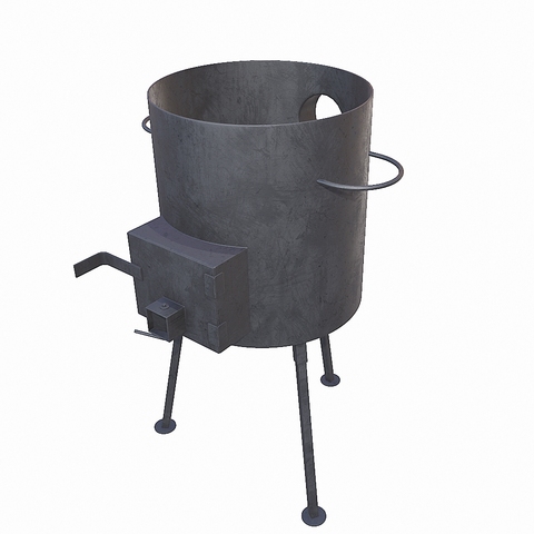 BBQ, Stove under a cauldron 8-12 liters, SVID, furnace ► Photo 1/4