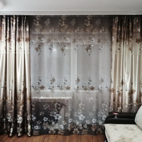 Curtains in the hall bedroom living room blackout lightproof soft curtains blackout set with tulle ► Photo 1/4