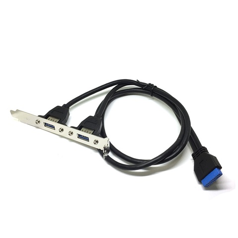 Планка портов в корпус – 2 порта USB 3.0 Espada  IDC 20pin Female переходник на  USB 3.0 A 9 pin ► Photo 1/3