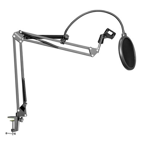 Neewer NB-35 Microphone Suspension Boom Scissor Arm Stand with Mic Clip Holder Table Mounting Clamp NW(B-3) ► Photo 1/6