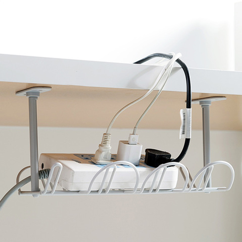 Under-table storage rack Table Bottom Power Socket Holder Hanging Rack ...