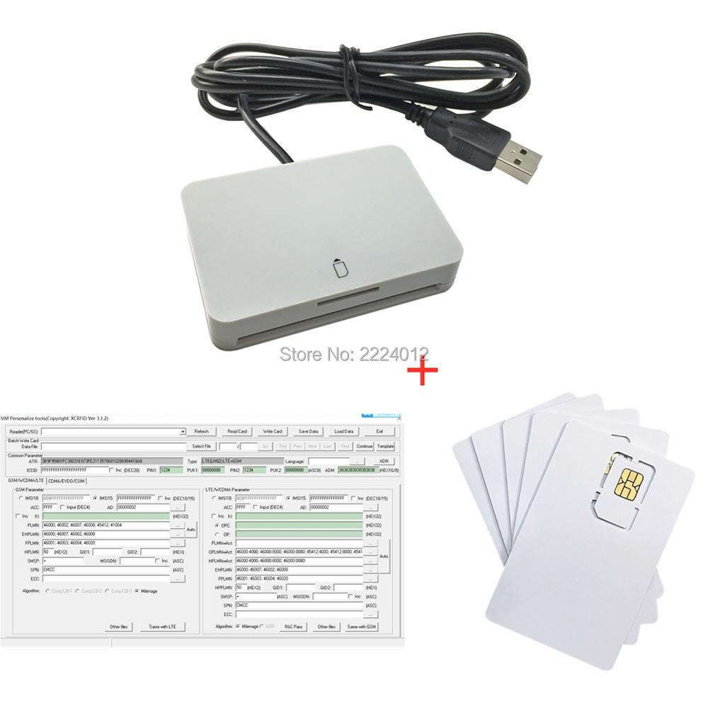 LTE ICCID IMSI SIM Card Reader Writer Programmer 2FF 3FF 4FF 2G 3G 4G ...