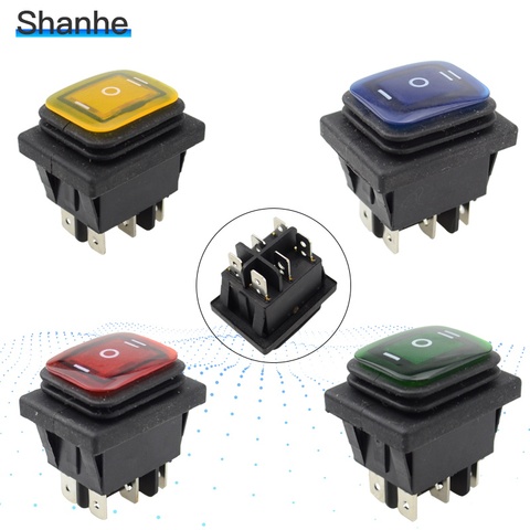 1pcs fixed self-locking Waterproof 3 Positions 6Pin Rocker Switch with ...
