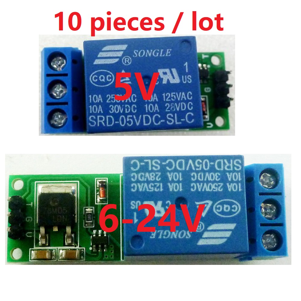 10pcs 5V 6V 9V 12V 24V Flip-Flop Latch Relay Module Bistable Self ...