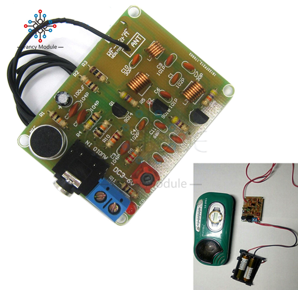 Fm Modulation Kit 88-108MHz FM Frequency Modulation Wireless Microphone Module DIY Kits ...