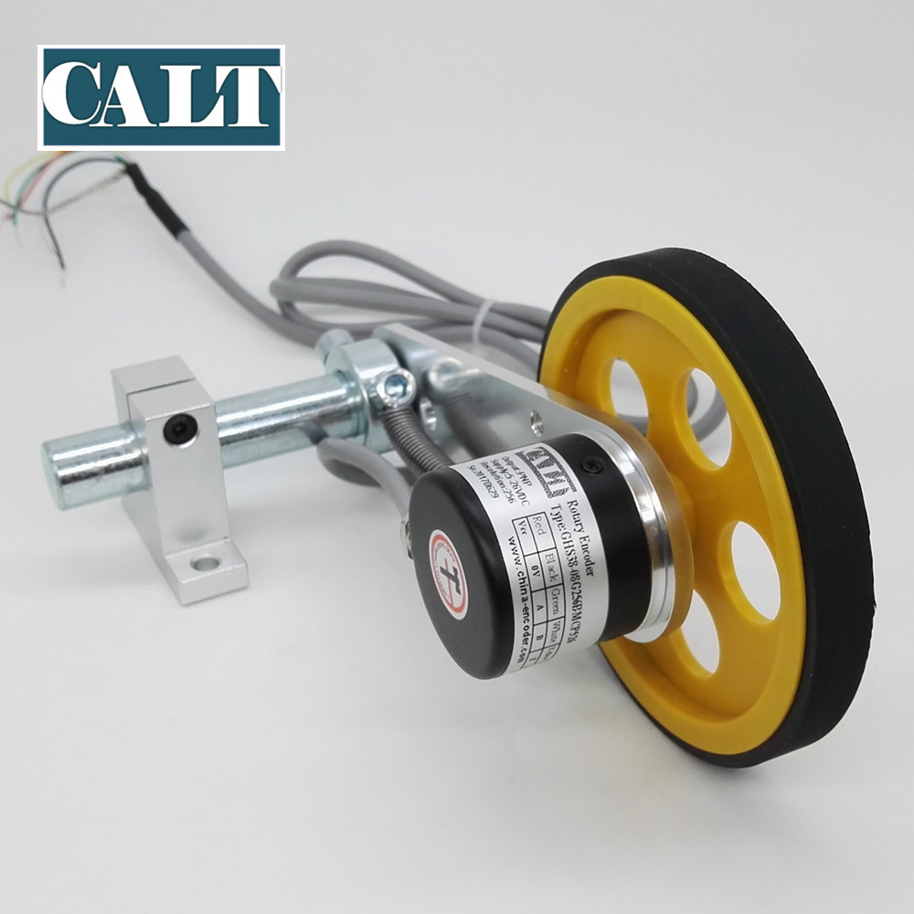 Spring Arm Length Encoder Roller Wheel Length Position Meter Measuring Pulse Rotary Encoder High ...
