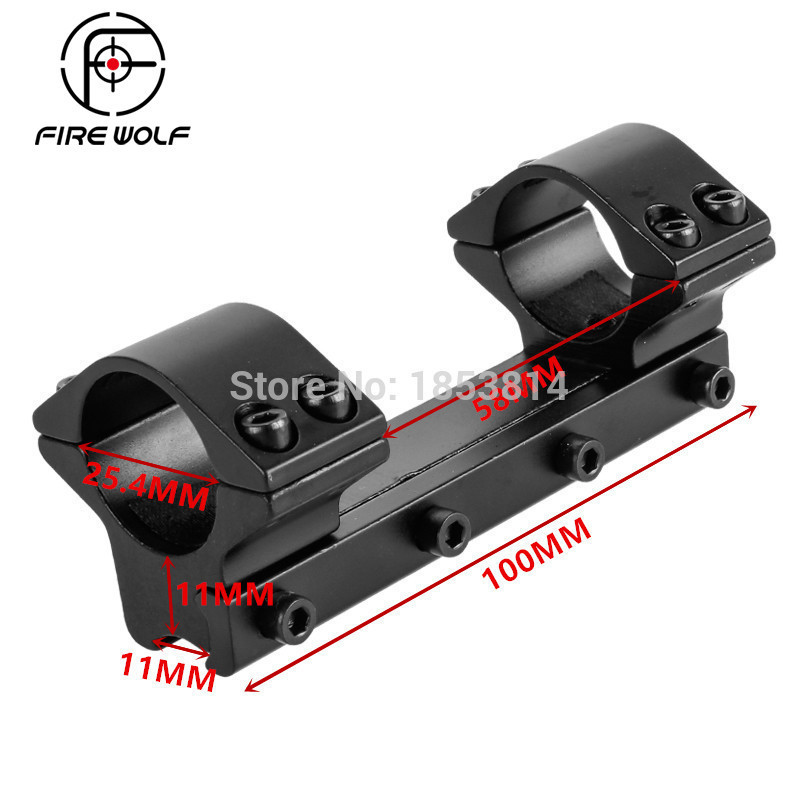 Low Profile 25.4mm 1 inch Ring 11mm Dovetail Rail RifleScope Mount For ...