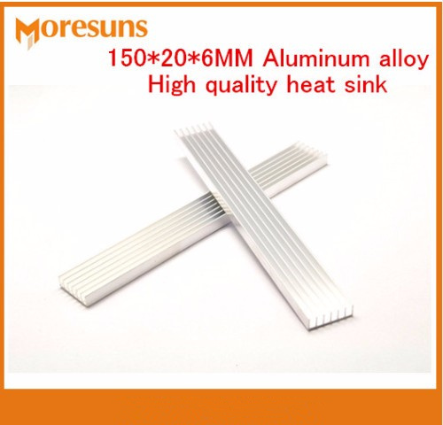 10-Pack Aluminum Heat Sinks - 150mm X 20mm X 6mm Size For LED Cooling, Electronics Projects