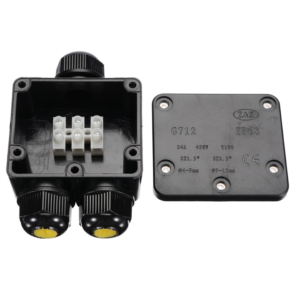 3 Way Waterproof Wire Junction Boxes LED IP68 4/5/6pin 4-14mm ...