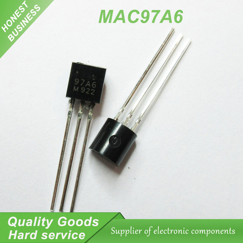 MAC97A6 TRIAC 400V 600mA 5mA TO92 EUR 1,60 - IT MAC97A6 TRIAC 400V 600mA 5mA TO92 EUR 1,60 - IT