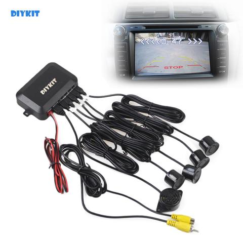 Car Reverse Backup Radar System Car Reversing Sensor Kit – 4 Sensor ...
