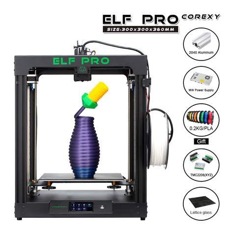 Creative-impresora 3D corexy elf pro, 300x300x360mm, soporte de moldeo de gran tamaño, nivelación automática, doble z-zxis (comeing soon) ► Foto 1/6