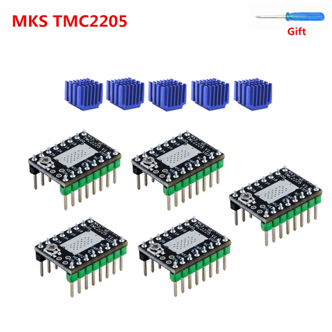 Controlador paso a paso TMC2225 módulo controlador paso a paso de impresora 3D TMC 2225 chip MKS ROBIN NANO creality piezas reemplazar TMC2208 ► Foto 1/5