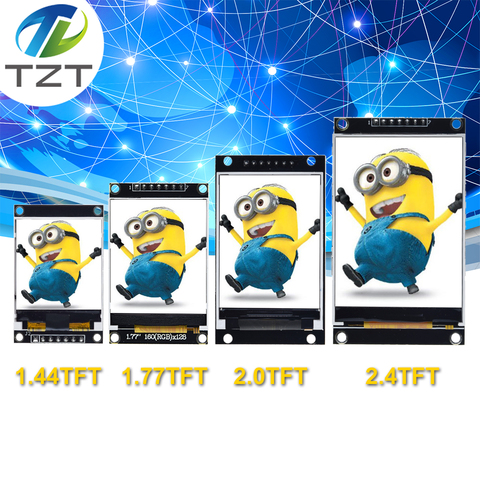 TZT 1,44/1,77/2,0/2,4/2,8 pulgadas TFT pantalla a Color Módulo de pantalla LCD unidad ST7735 ILI9225 ILI9341 interfaz SPI 128*128 240*320 ► Foto 1/6