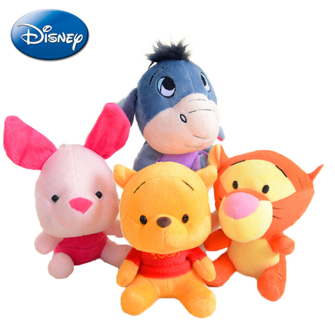 Disney 12-18cm Winnie the Pooh oso Anime muñecas de felpa de dibujos animados lindos juguetes llavero colgante niños regalo de cumpleaños ► Foto 1/6