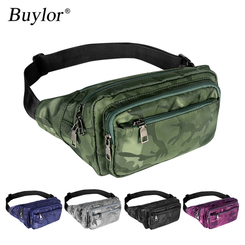 Buylor-riñonera deportiva de camuflaje para hombre, bolso de Viaje Unisex, impermeable, para teléfono ► Foto 1/6