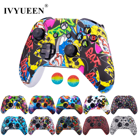 Funda protectora de silicona IVYUEEN para XBox One X S, Protector de controlador, Impresión de transferencia de agua, tapas de camuflaje ► Foto 1/6