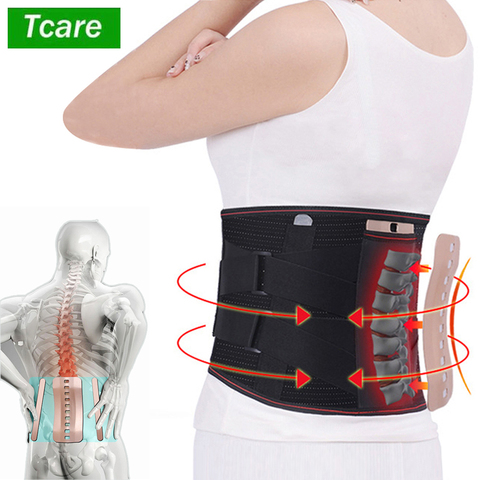 Tcare-corsé ortopédico de Cinturón de Soporte Lumbar para alivio del dolor, herramienta de descompresión para columna vertebral y espalda, 1 unidad ► Foto 1/6