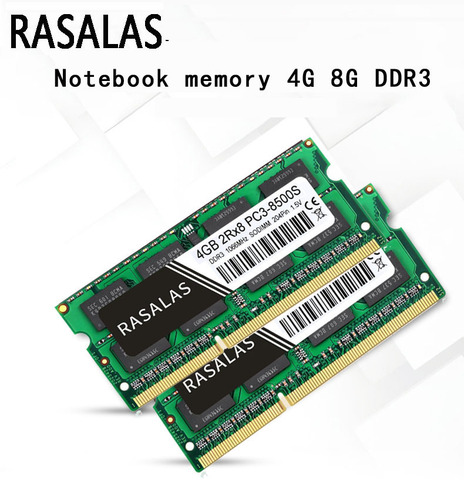 Rasalas portátil Memoria Ram DDR3 2G 4G 8G 1066, 1333, 1600Mhz 2Rx8 Oперативная Nамять 1,35 1,5 V 204Pin nuevo PC-10600 12800S ► Foto 1/6