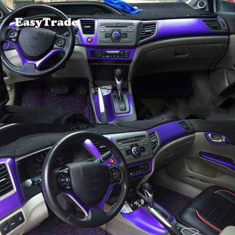 Pegatina de fibra de carbono para coche Honda Civic 9, pegatina Interior con patrón de color, accesorios de estilismo ► Foto 1/6