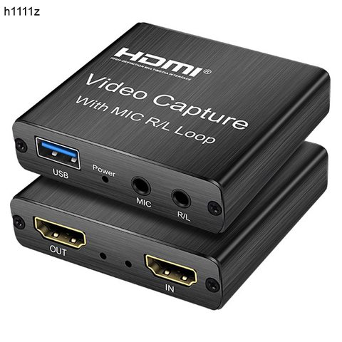 Tarjeta de captura de vídeo HDMI 4K, tarjeta de captura de juegos de mesa 1080p, dispositivo de caja grabadora USB 2,0 para transmisión en vivo, grabación de vídeo en bucle ► Foto 1/6