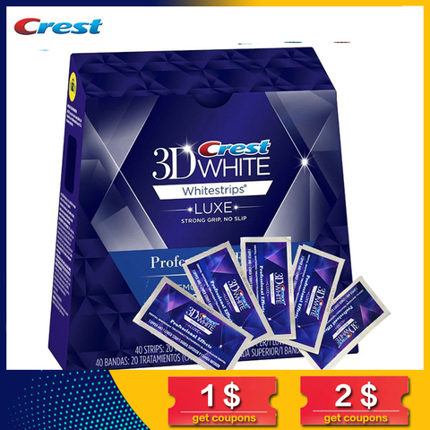 LUXE Crest 3D Whitestrips Blanco Efectos Profesionales Original Dientes Higiene Bucal Blanqueamiento ► Foto 1/6