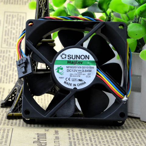 80mm servidor fan de SUNON MF80201VX-Q010-S99 8020 ventilador de refrigeración con 12V 3,84 W 80*80*20mm 4 cables 5Pin 725Y7 ► Foto 1/3