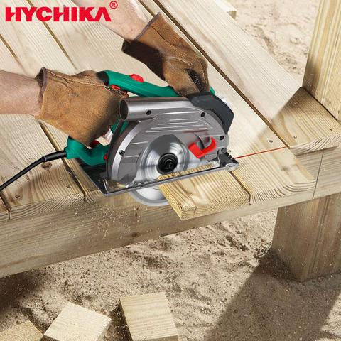 HYCHIKA-sierra Circular eléctrica 1500W, herramientas eléctricas, hojas de sierra 24/60T, para madera, herramientas de carpintería ► Foto 1/6