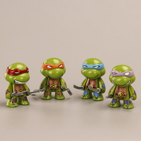 Personajes de película 4 unids/set acción magia tortuga figura tortugas articulado muñeco figura de juguete Anime decoración modelo limitado regalo ► Foto 1/6