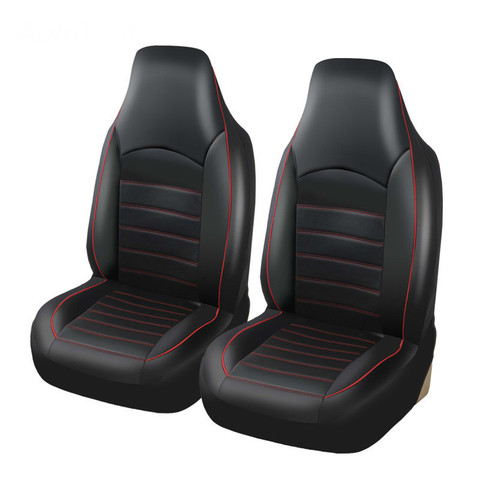 Dos coches fundas para autos de cuero delantero, asientos de auto, asientos de auto, asientos de auto de alto soporte, asientos de auto, auto, dispositivos de protección general del automóvil. protector asiento coche  ► Foto 1/6