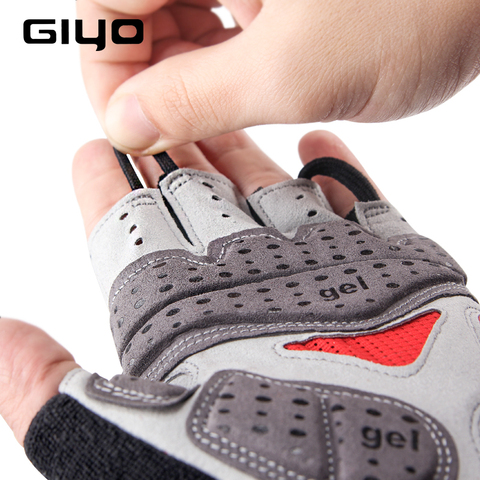 GIYO-guantes de medio dedo para ciclismo para hombre y mujer, con almohadilla de Gel Extra, transpirables para ciclismo de montaña o carretera, DH ► Foto 1/6