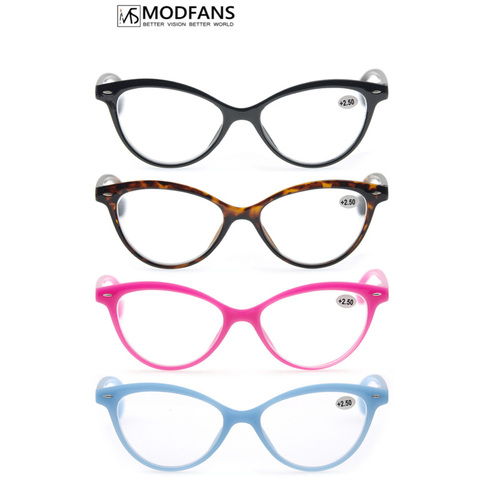 Gafas de lectura de ojo de gato para mujer, lentes de ojo de gato de moda Vintage, lentes Retro claros, dioptrías ultralivianas, 1,25, 1,5, 1,75, 2,25, 2,5 ► Foto 1/6