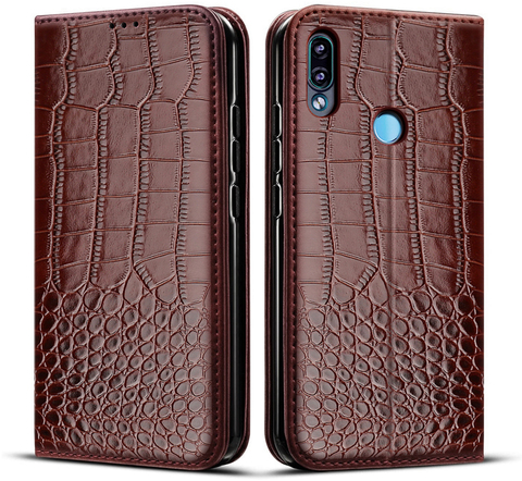 Funda de cuero con textura de cocodrilo para Xiaomi Redmi Note 7, funda de libro con tarjetero ► Foto 1/5