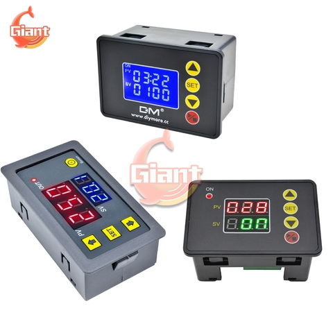 AC 110V 220V DC 12V 24V 1,37 pulgadas temporizador Digital programable Control de relé 10A 20A controlador de tiempo retardo relé módulo DIY ► Foto 1/6