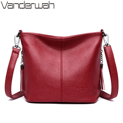 Bolsos cruzados de mano para mujer 2022 bolsos de lujo de moda para mujer bolso de hombro de cuero para mujer ► Foto 1/6