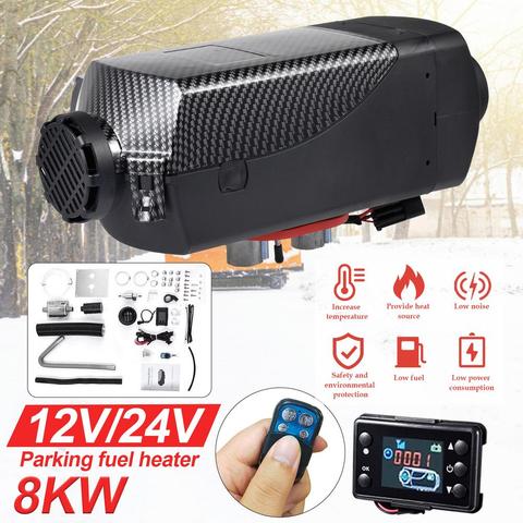 12V/24 8KW coche diesel calentador de aire + LCD Monitor de aparcamiento de coche camión de remolque de barco RV similares para Websato centralitas ► Foto 1/6