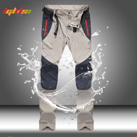 Pantalones tácticos impermeables para hombre, pantalones largos de secado rápido para deportes al aire libre, senderismo, Camping y pesca, 4XL, primavera y verano ► Foto 1/6