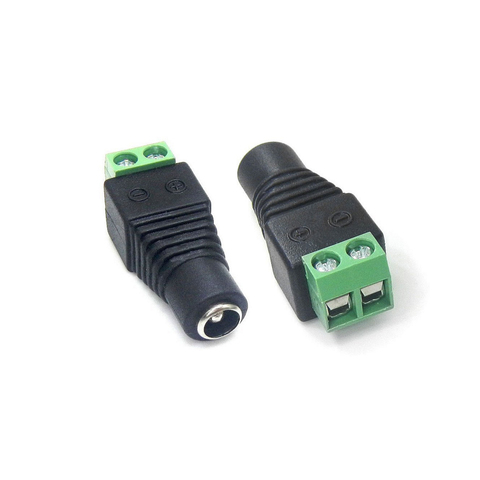 2,1mm x 5,5 alimentación DC conector Jack hembra de conector de adaptador de enchufe para CCTV DVR tira de luz LED DC conector de Cable de alimentación ► Foto 1/6