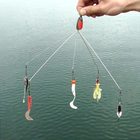 Combinación de anzuelos de pesca, equipo cebo de pesca multifuncional para acampar al aire libre, combinación de aparejos de pesca de 20cm de longitud ► Foto 1/6