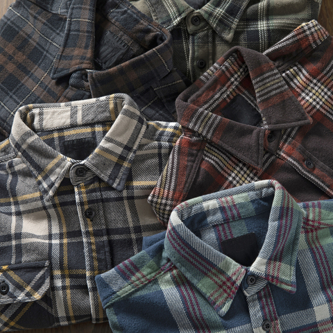 Camisas de franela de manga larga para hombre, 100% grueso de algodón, multicolor, Extra pesado, alta calidad ► Foto 1/6